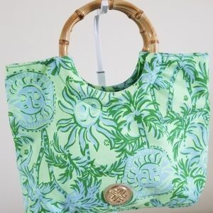 Lilly Pulitzer Green and Blue Sunburst Tote